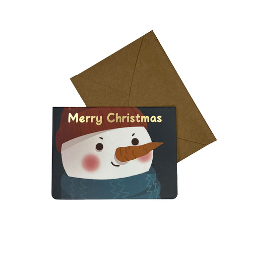 Mini Christmas Gift Card - Merry Christmas Snowman