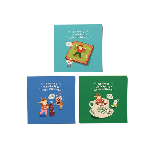 Mini Christmas Greeting Cards - Set of 3