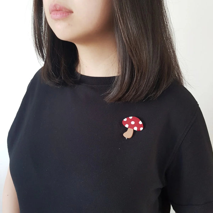 Mushroom Brooch