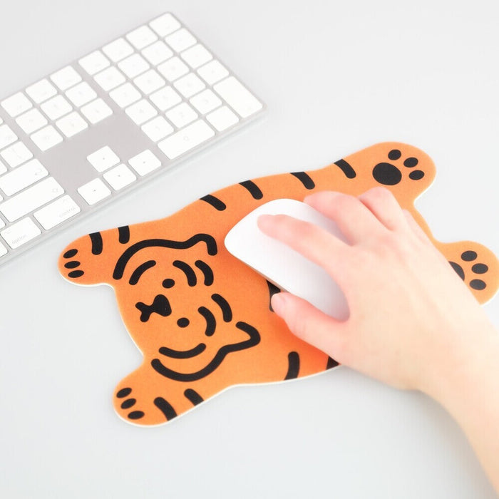 Muzik Tiger PVC Mouse Pad - Plop Down Red Tiger