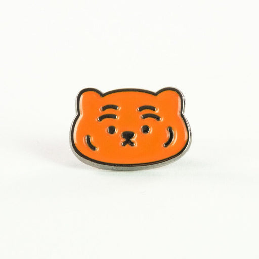 Muzik Tiger Pin Badge - Red Tiger Face