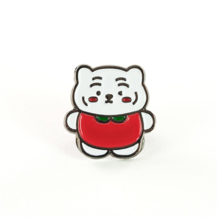 Muzik Tiger Pin Badge - Strawberry White Tiger