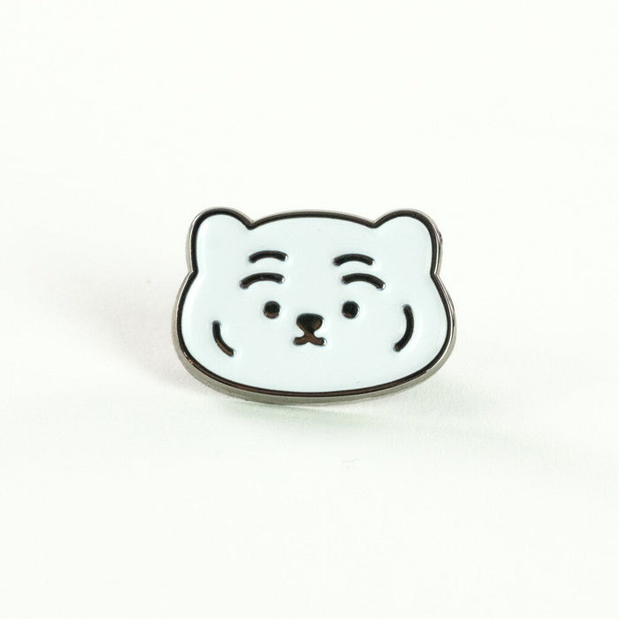 Muzik Tiger Pin Badge - White Tiger Face