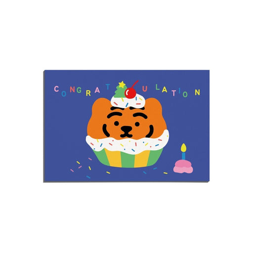 Muzik Tiger Post Card - Congratulation Cupcake Tiger