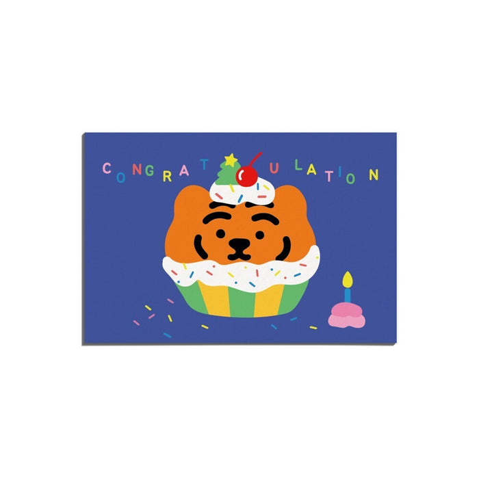 Muzik Tiger Post Card - Congratulation Cupcake Tiger