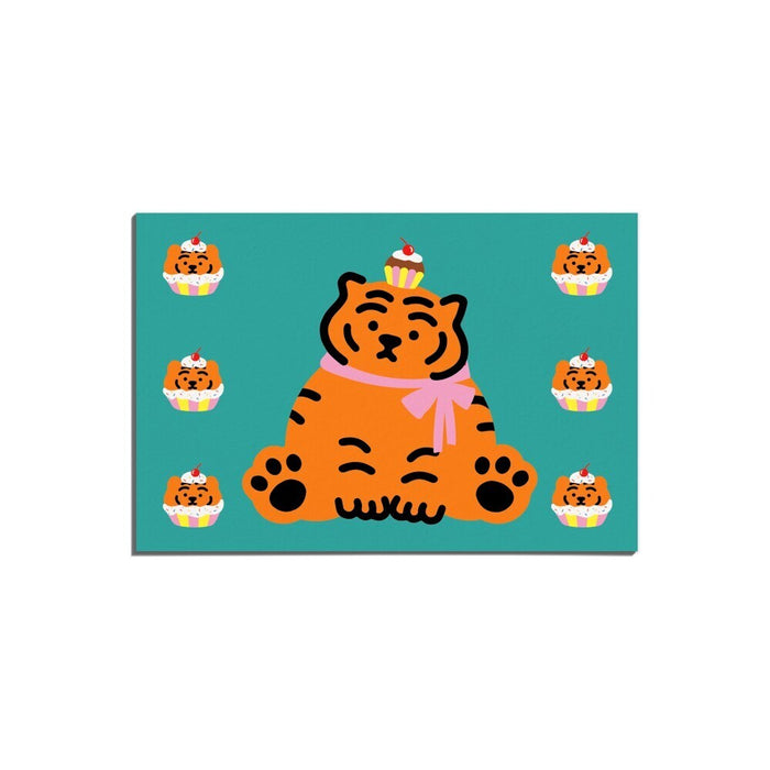 Muzik Tiger Post Card - Cupcake Tiger