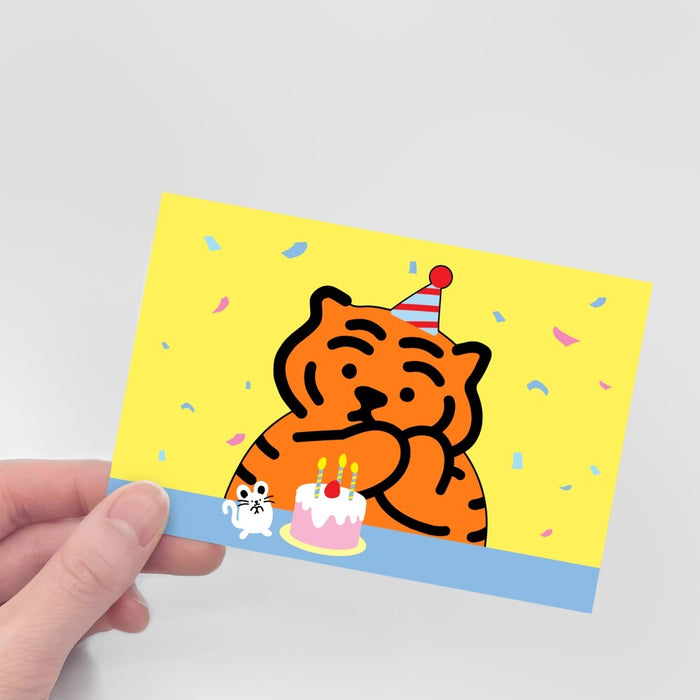 Muzik Tiger Post Card - HBD Tiger