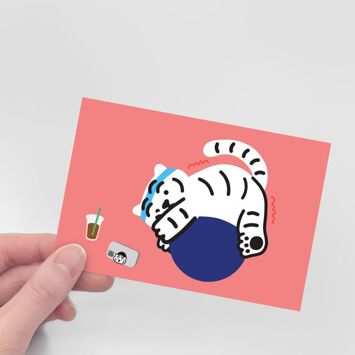 Muzik Tiger Post Card - Home Workout Tiger