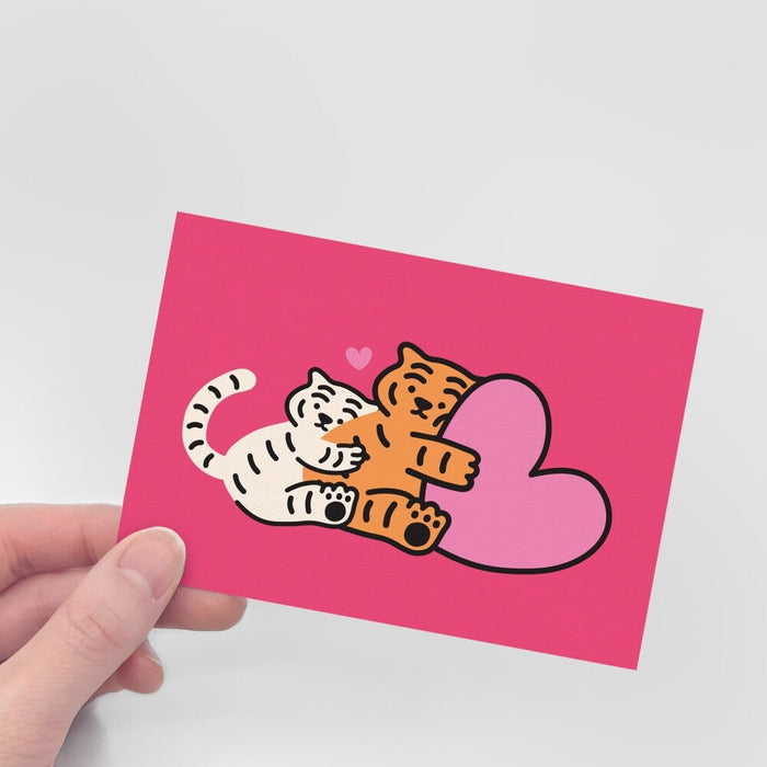 Muzik Tiger Post Card - Hug Tiger