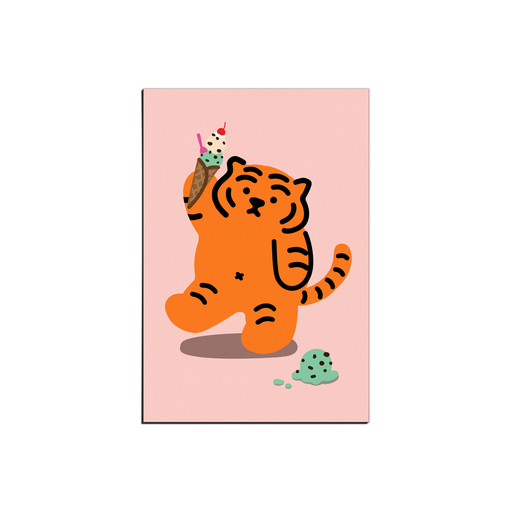Muzik Tiger Post Card - Mint Choco Tiger