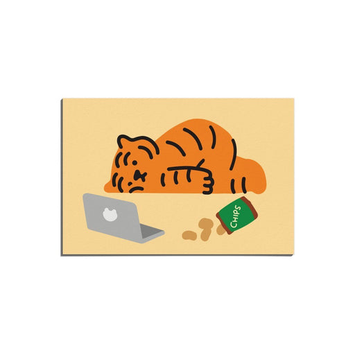 Muzik Tiger Post Card - Snack Tiger