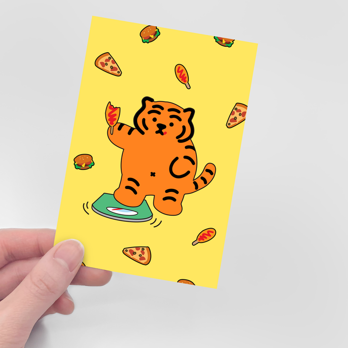 Muzik Tiger Post Card - Yummy Tiger
