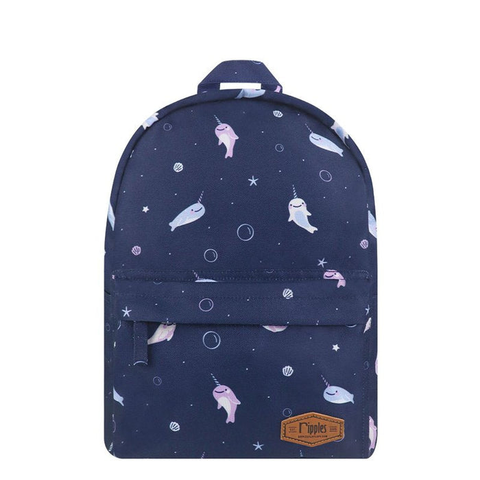Narwhal Mid Sized Kids School Backpack - Blue