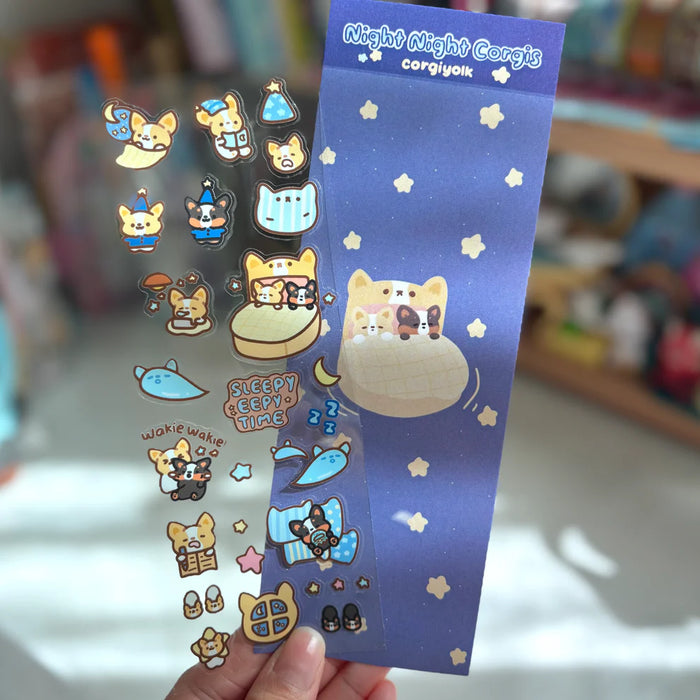 Sticker Sheet - Sleepy Corgis