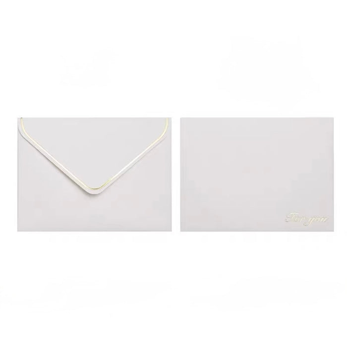 Greeting Card - Thank You Pink with Gold Border