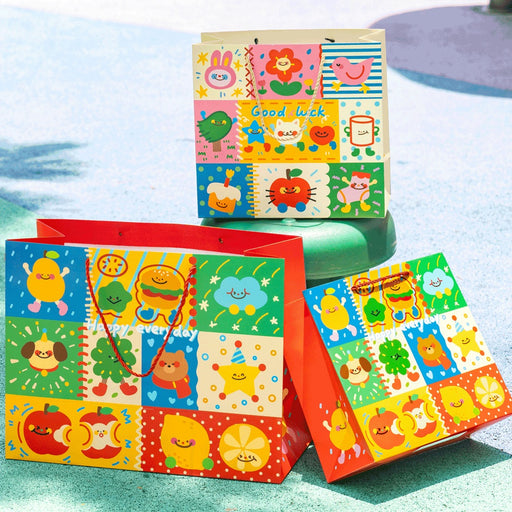 Gift Bag - Cartoon Grid Happy Everyday