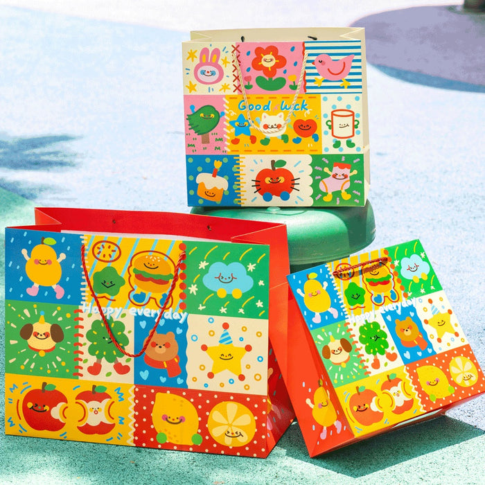 Gift Bag - Cartoon Grid Happy Everyday