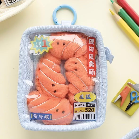 Plush Bag Charm - Tray of Salmon Slices
