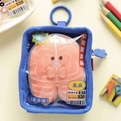 Plush Bag Charm - Tray of Salmon Fillet