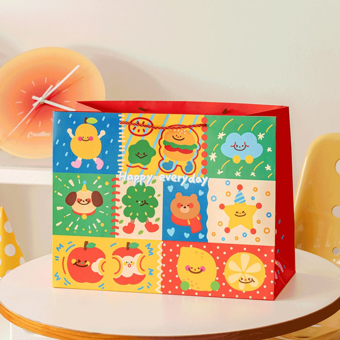 Gift Bag - Cartoon Grid Happy Everyday