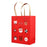 Gift Bag S - Merry Christmas Festive Character - Red