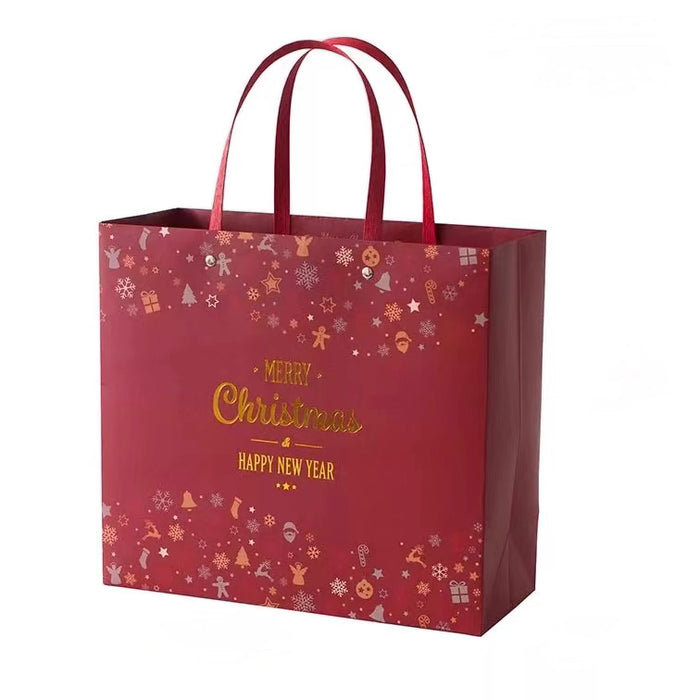 Gift Bag L - Merry Christmas & Happy New Year - Red