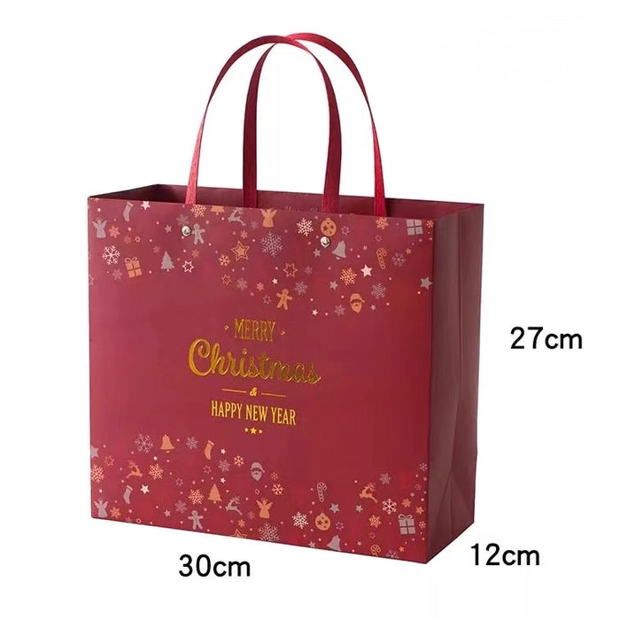 Gift Bag L - Merry Christmas & Happy New Year - Red