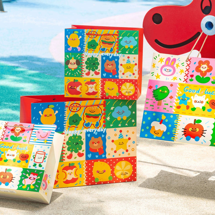 Gift Bag - Cartoon Grid Happy Everyday