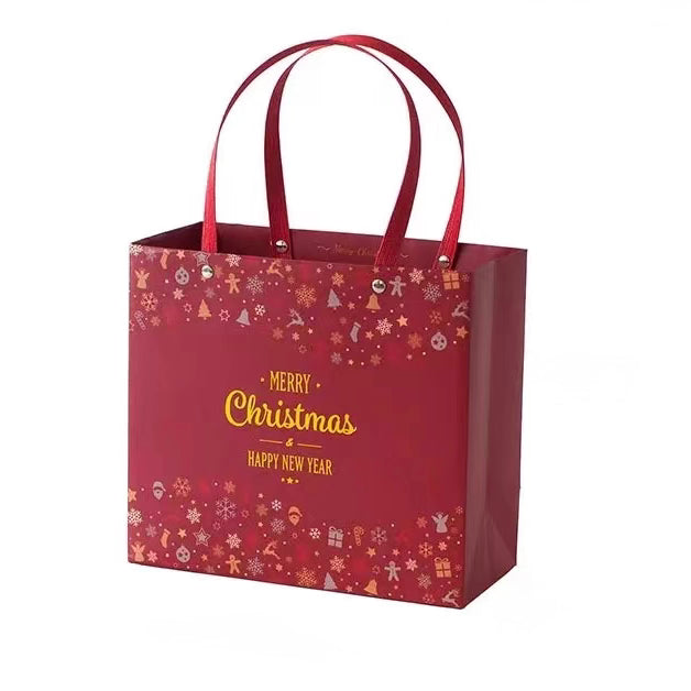 Gift Bag M - Merry Christmas & Happy New Year - Red