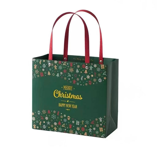 Gift Bag M - Merry Christmas & Happy New Year - Green