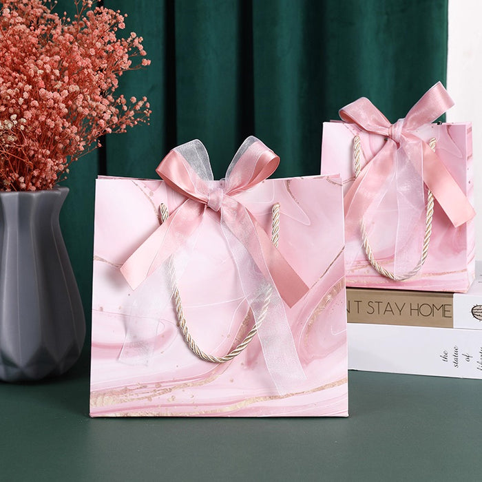 Gift Bag L - Pink Marble