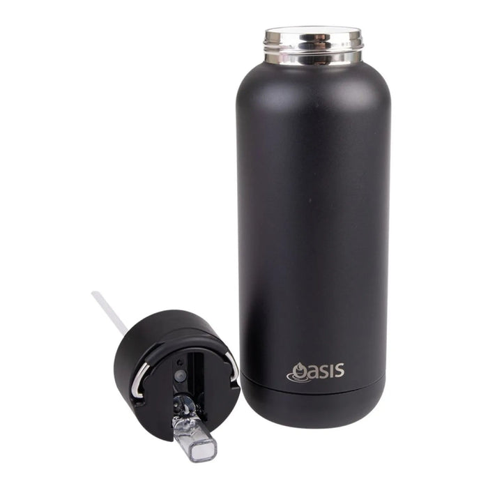 Oasis Stainless Steel Insulated Ceramic Moda Bottle 1L - Black