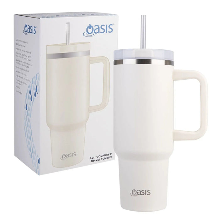 Oasis Stainless Steel Insulated Commuter Travel Tumbler 1.2L - Alabaster