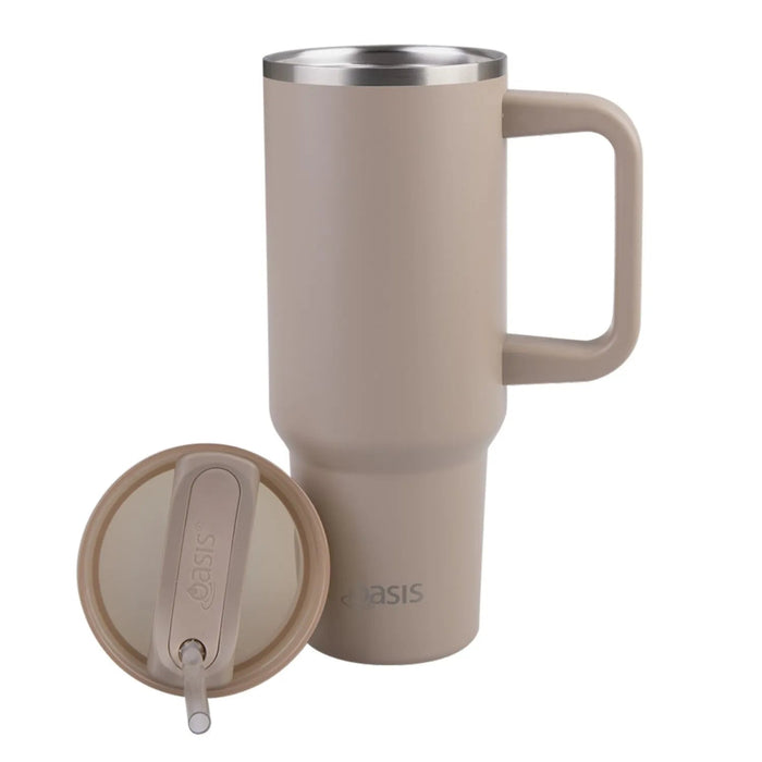 Oasis Stainless Steel Insulated Commuter Travel Tumbler 1.2L - Latte