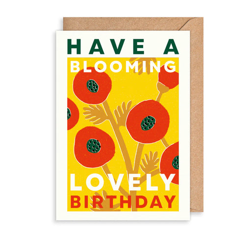 Greeting Card - AF Blooming Poppies Birthday
