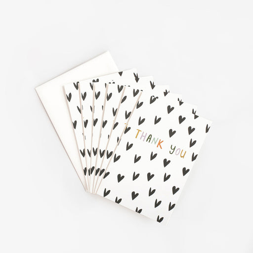 Notecard (Pack of 6) - Thank You Scattered Heart