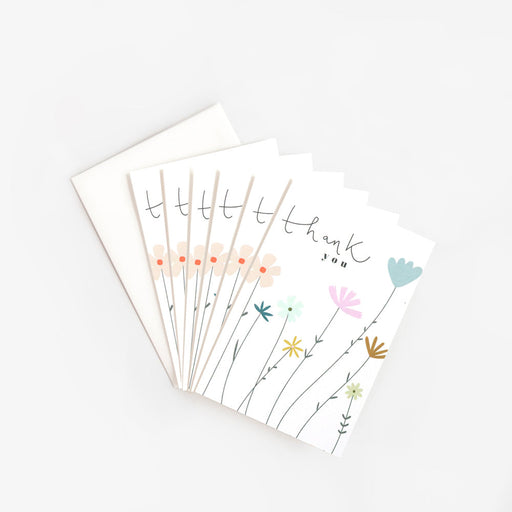 Notecard (Pack of 6) - Fleur Floral Thank You