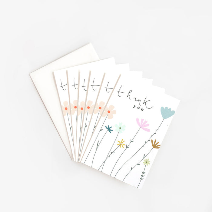 Notecard (Pack of 6) - Fleur Floral Thank You