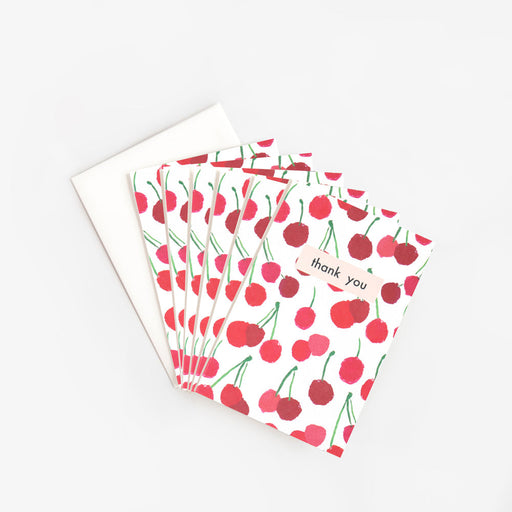 Notecard (Pack of 6) - Thank You Cherries