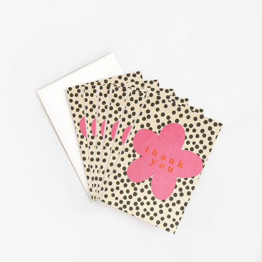 Notecard (Pack of 6) - Thank U Flower Dotty