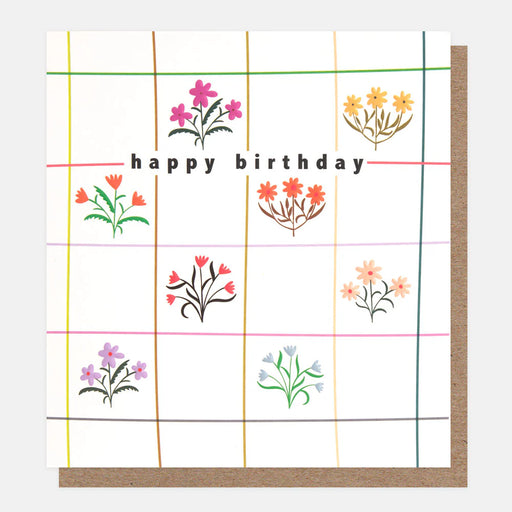 Greeting Card - Prairie Bday Florals in Grid