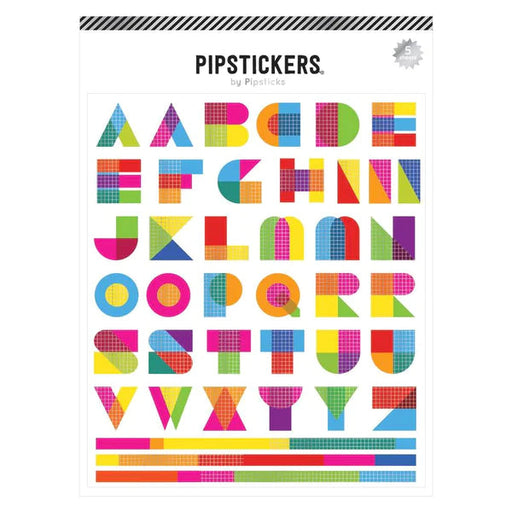 Pipstickers - Geometric Color Mix Big Alphabet (5 sheets)