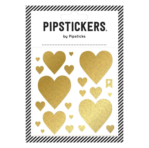 Pipstickers - Gold Holographic Broken Hearts