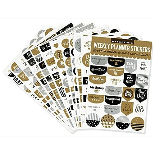 Planner Stickers - Black/Gold