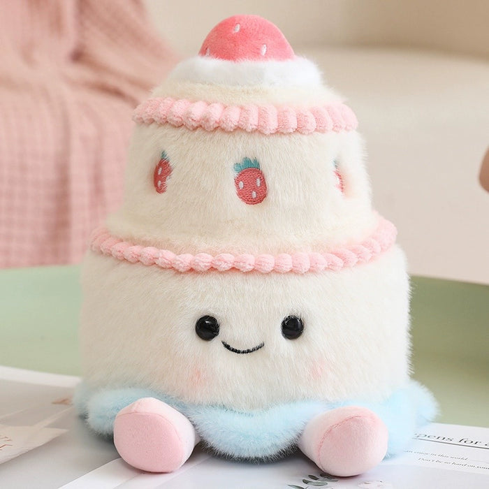 Plush Toy - Pink Strawberry Cake