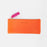 Rectangle Pencil Case Orange Slogan