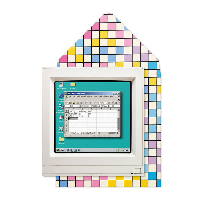 Greeting Card - Excel Office Birthday