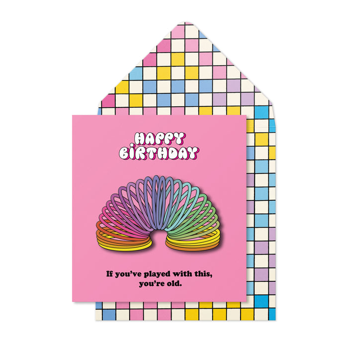 Greeting Card - Happy Birthday Slinky