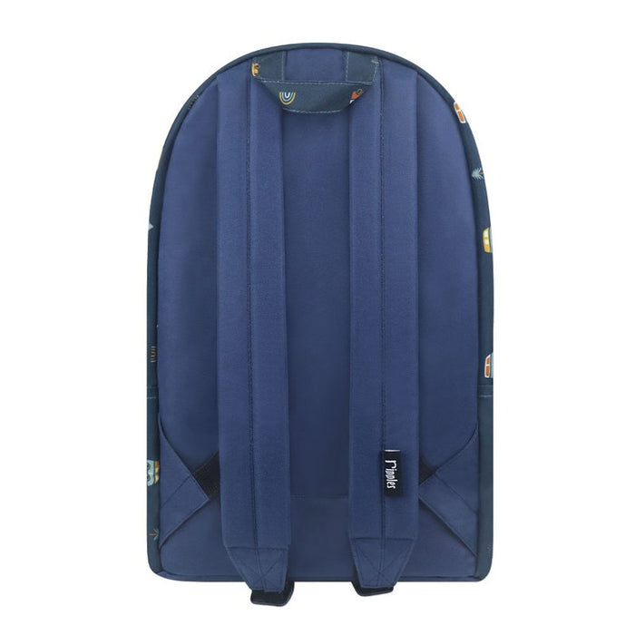 Rainbow Caravan School Backpack - Grey Blue