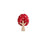 Red Strawberry Tree Brooch
